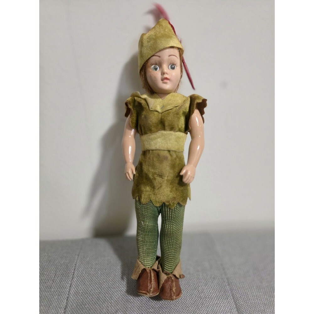 Vintage 1950s Walt Disney Peter Pan Duchess Doll w/Knickerbocker Stand VguC